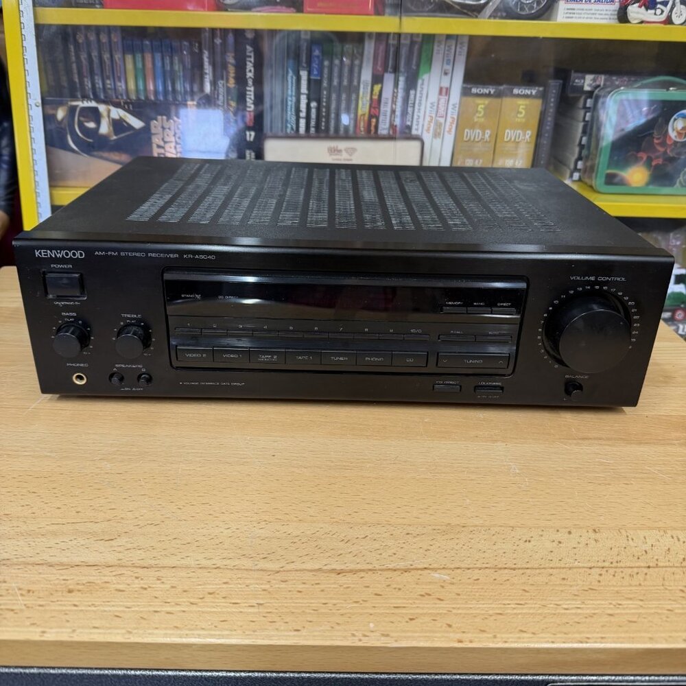 Kenwood KR-A5040 AM-FM Stereo Receiver 200W Tested Works No Remote Included